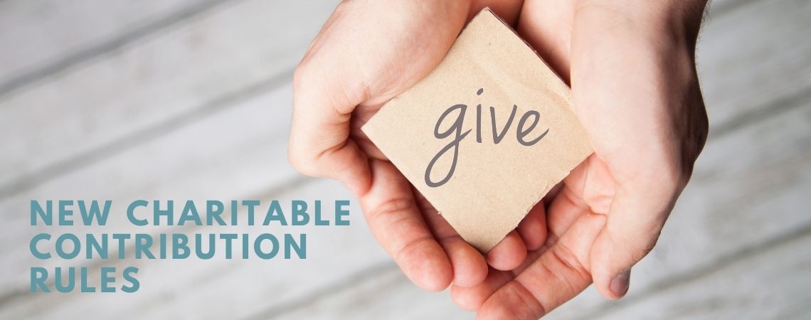New charitable contribution rules